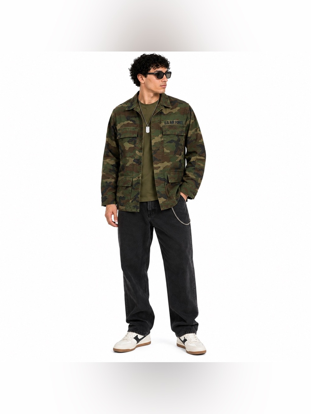 Vintage U.S. Air Force Woodland BDU Combat Coat Medium Regular Circa 2000
